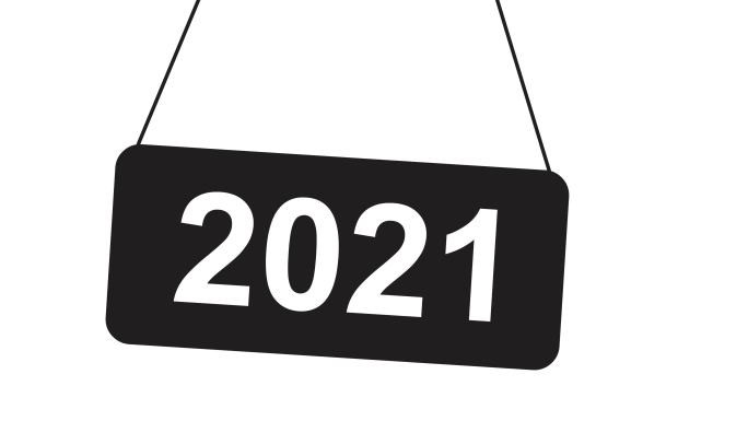 2021悬挂标志年份挂历钟摆