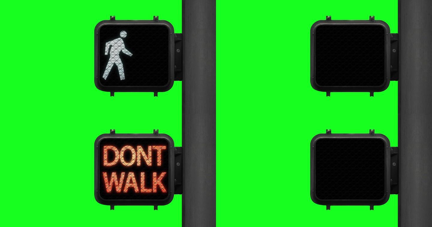 行走信号特效视频道路信号步行信号