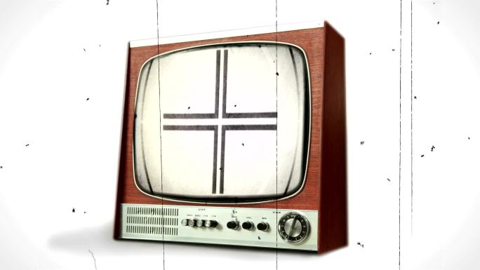 复古电视机抠像通道复古电影