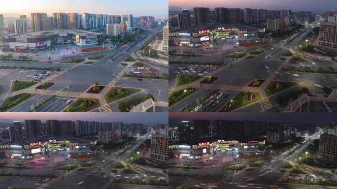 【梅州城市】车流延时夜景视频素材