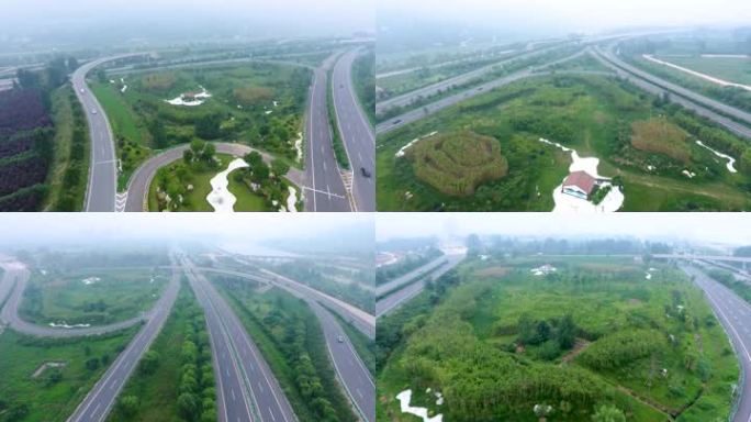 蓝田沪陕高速公路网络绿化森林生态宜居