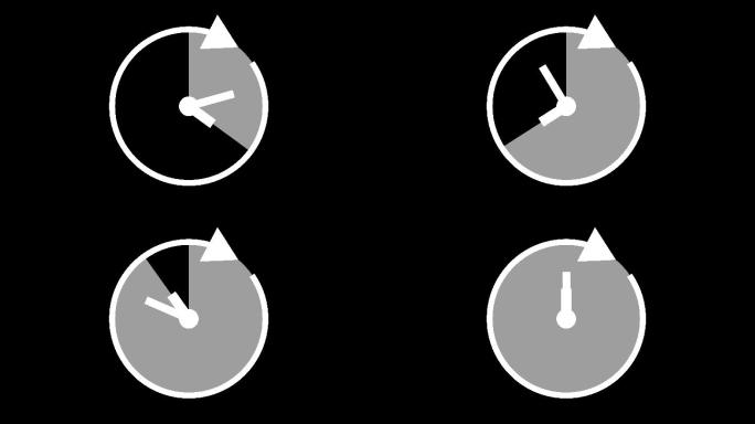 秒表动画图标时钟特效视频概念