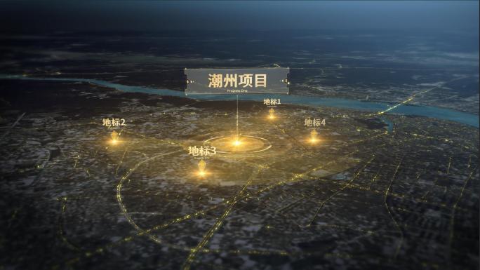 潮州 区位图展示分析金色光线企业科技地图