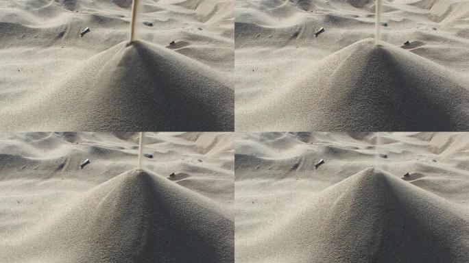 一堆沙子滑动感触感纹理感磨损视频素材