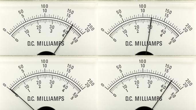 直流毫安模拟电源仪表盘作业工作视频实拍