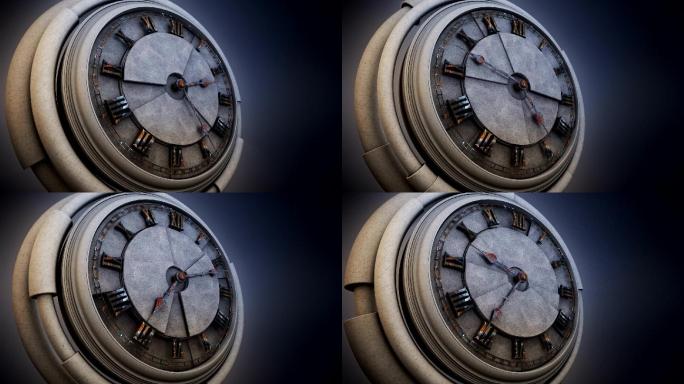 古老的时钟动画时钟动画钟表动画古老钟表