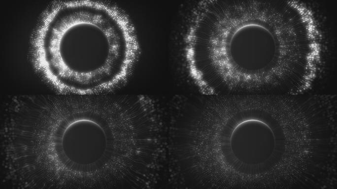 抽象虹膜爆炸动画时空空间虫洞能量光波