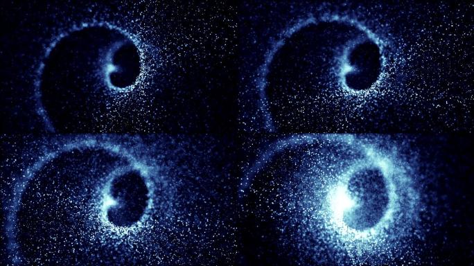 黑洞粒子动画。特效动画梦幻元素光效