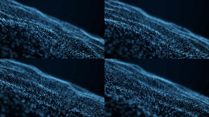 蓝色背景梦幻唯美艺术失真流动液体