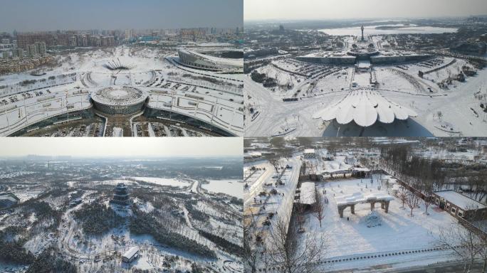 南湖雪景