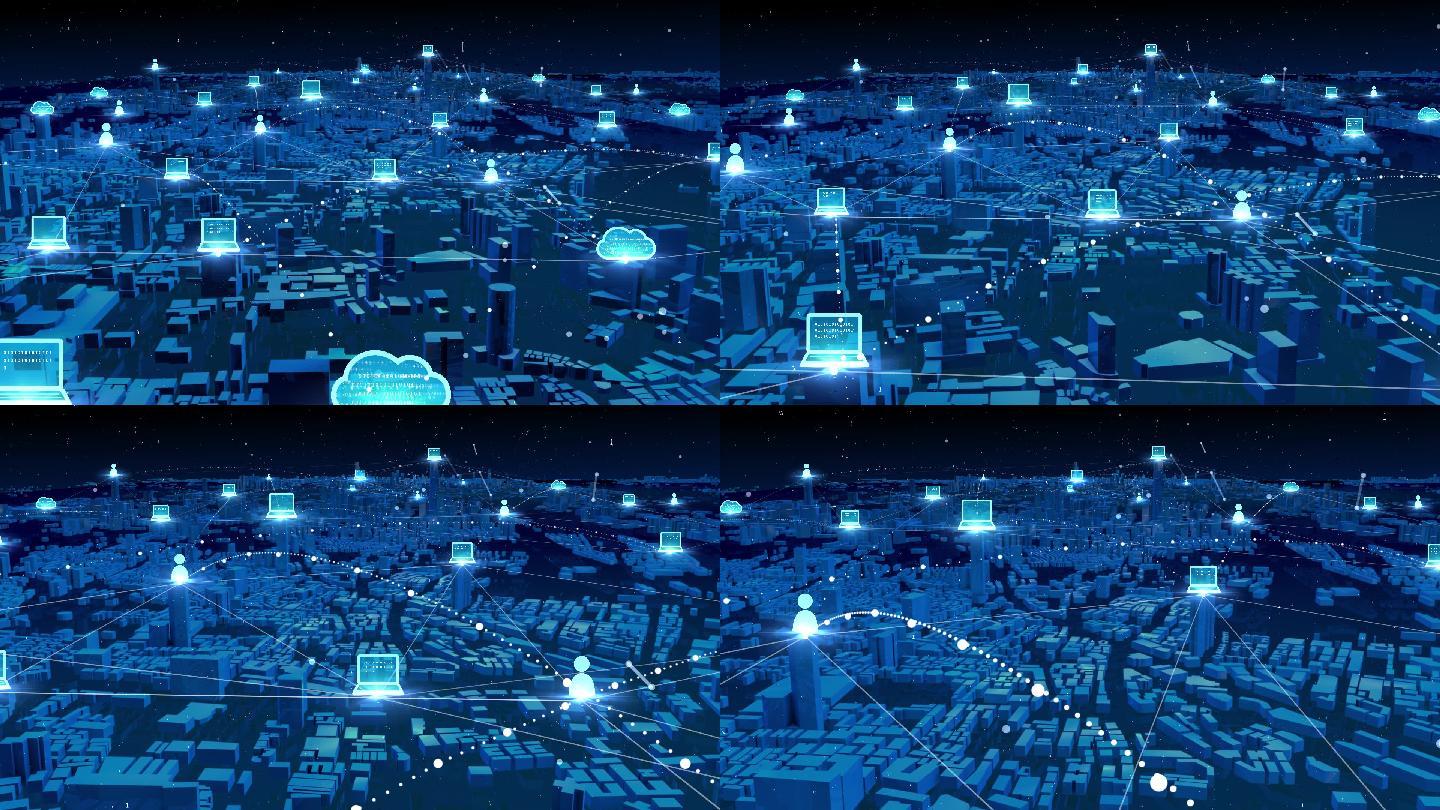 5g数字城市网络连接数据云