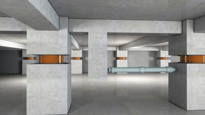 隔震支座与粘滞阻尼器施工