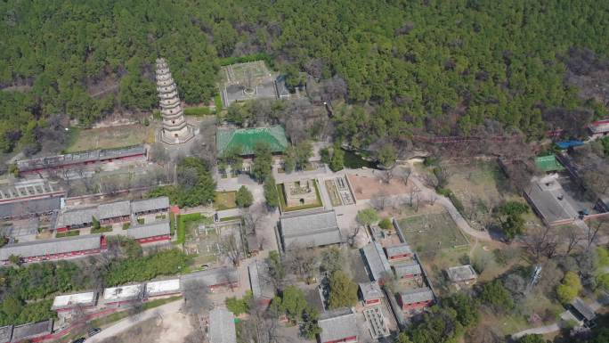 山东济南：航拍名山古刹灵岩寺