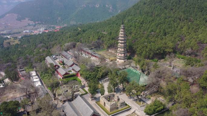 山东济南：航拍名山古刹灵岩寺