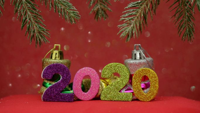 2020年新年和圣诞节的装饰