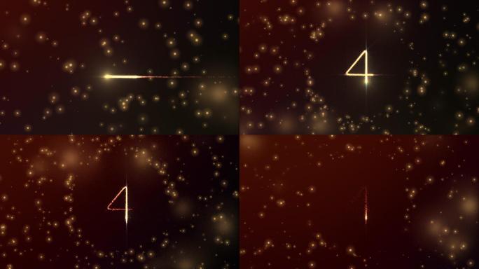 发光粒子形成4号形状动画