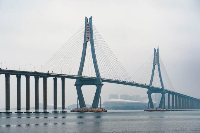 4K湛江海湾大桥延时视频素材