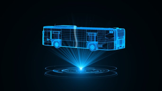 【原创】全息科技公交车大巴动画带通道