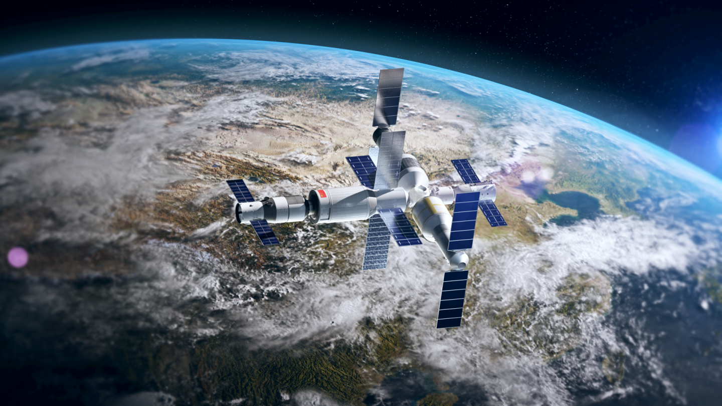 【4K】中国卫星地球宇宙空间站