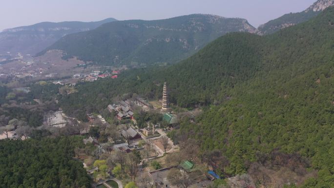 山东济南：航拍名山古刹灵岩寺