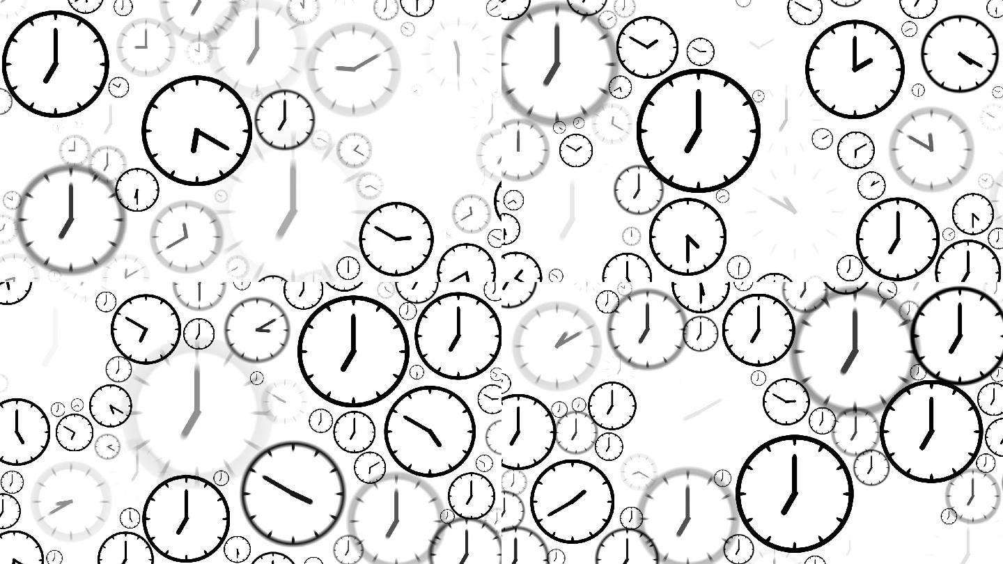 时钟数字动画转动钟表计时