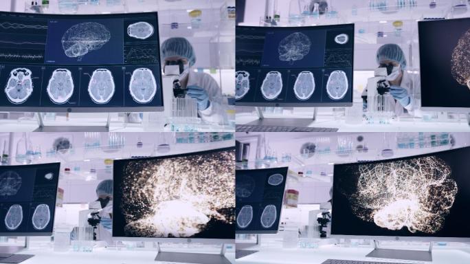 脑电波扫描研究医疗医学实验室科学研究科研