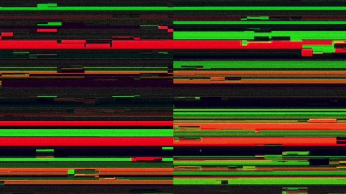 抽象背景信号丢失红蓝块闪烁条状
