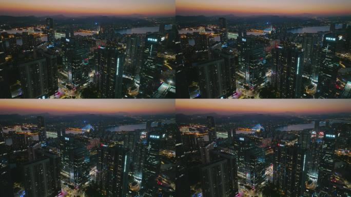 惠州城市航拍夜景