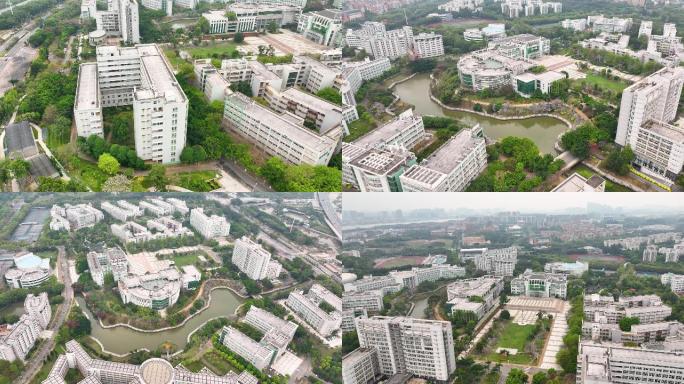 广州中医药大学番禺校区航拍宣传片视频4K