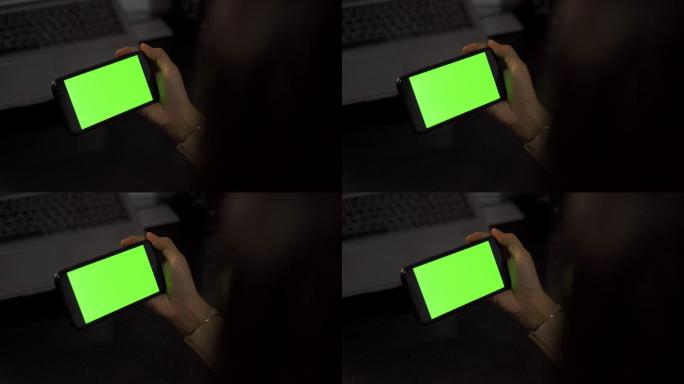 绿色屏幕的手机实景合成绿屏绿幕跟踪定位