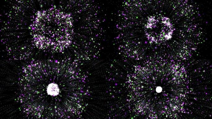 彩色粒子上升素材光斑唯美光斑