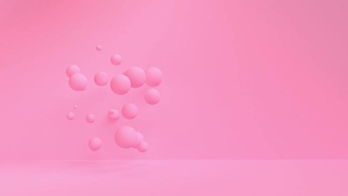 抽象粉色3d几何动画