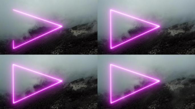紫色三角形紫色激光三角