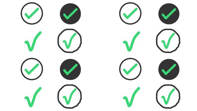 复选标记符号特效视频