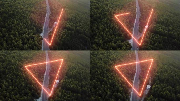 道路鸟瞰图线条图像几何图形森林公路