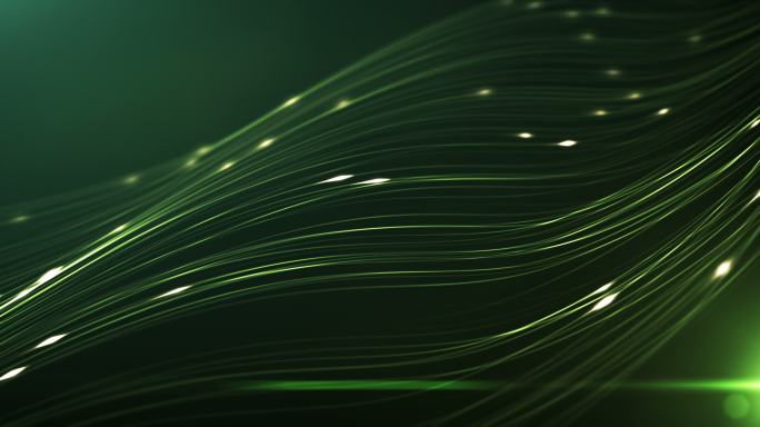 绿色抽象技术背景绿色科技线条光线数据流神