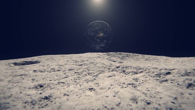 从月球上看到的地球