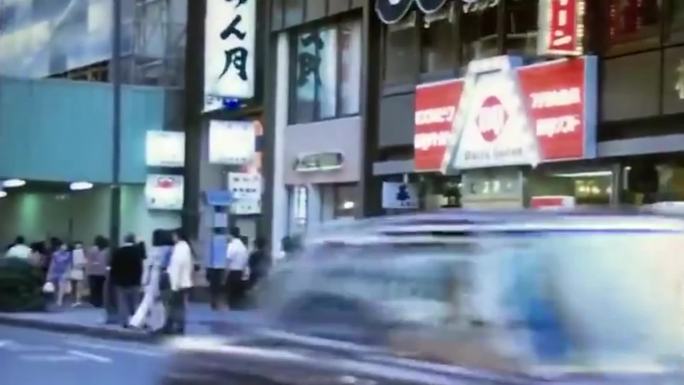 70年代日本东京银座街道街景面貌风光