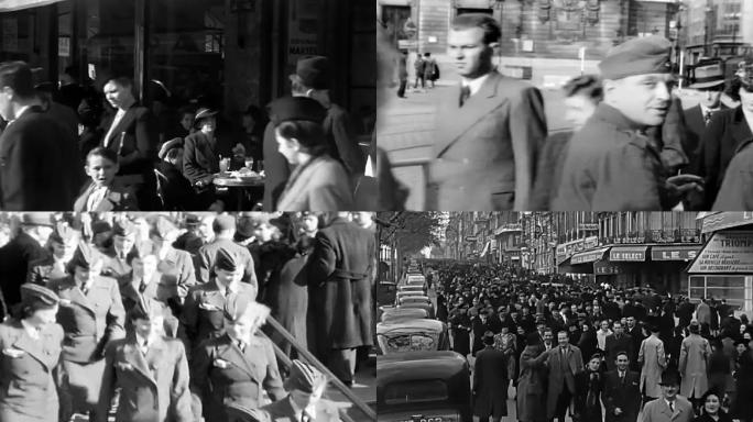 30年代繁荣繁华伦敦街景行人路人