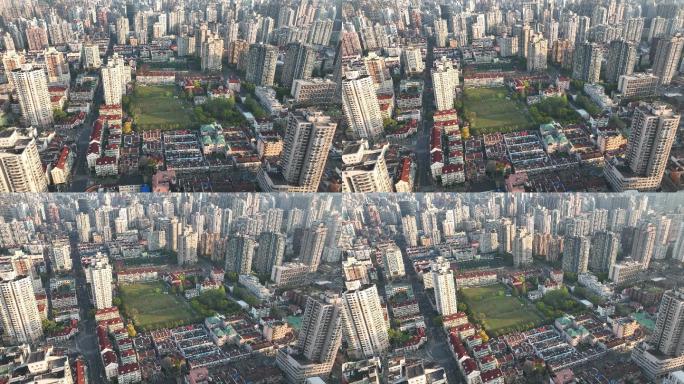4K原素材-航拍上海中心城区待开发土地