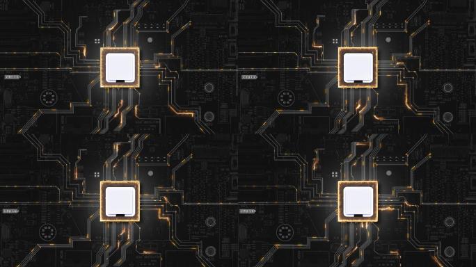 电路板动画特效视频背景信息展示模板