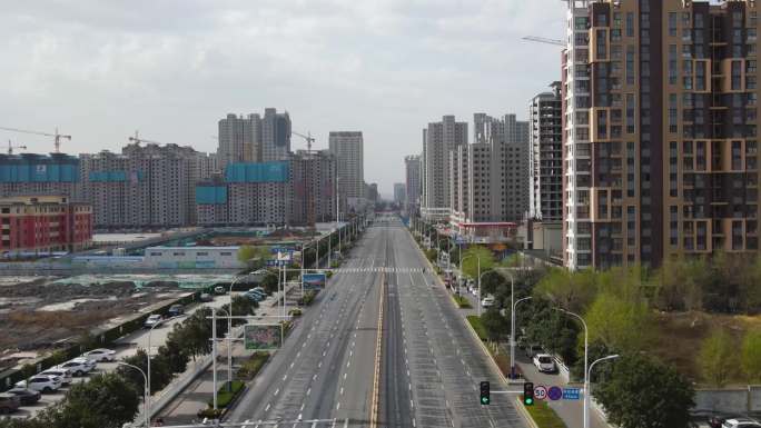 疫情空城 城市道路 空无一人 无车辆上路