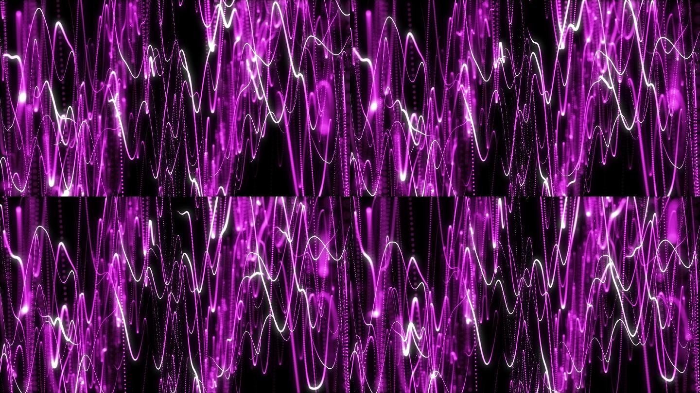 线条扭曲动画紫色背景