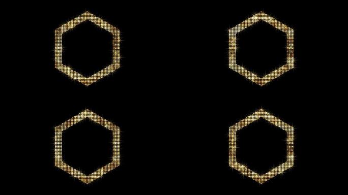 金色星光六边形循环1