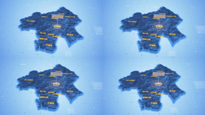 赤峰翁牛特旗三维地图科技感ae模板