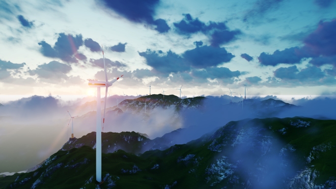 4k-风力发电-清洁能源-云海云端