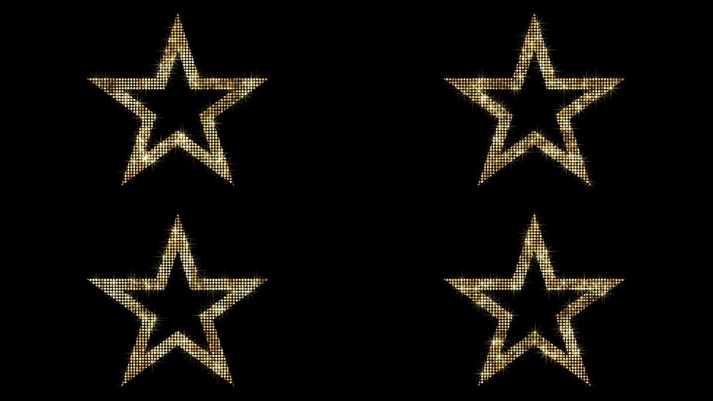 金色星光五角星循环2