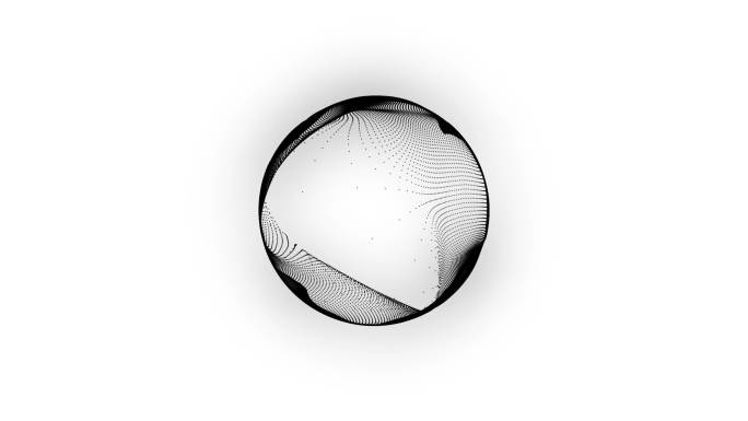 抽象圆形球体波形动画