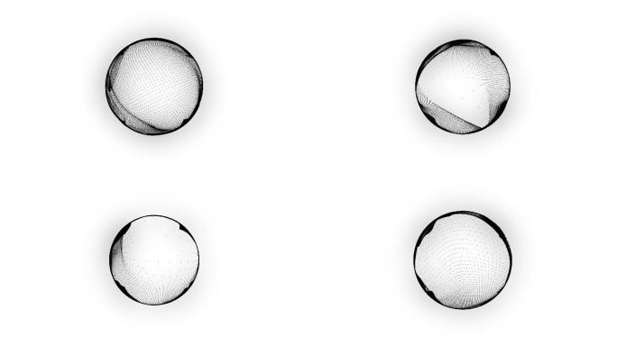 抽象圆形球体波形动画