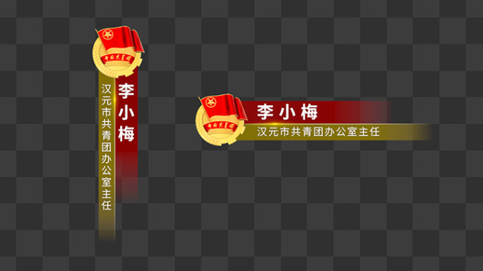 【PR模板】共青团徽人名条